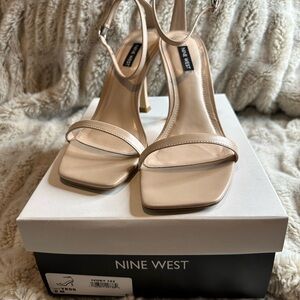 Nine West Women's Ivory Nude Heeled Sandals